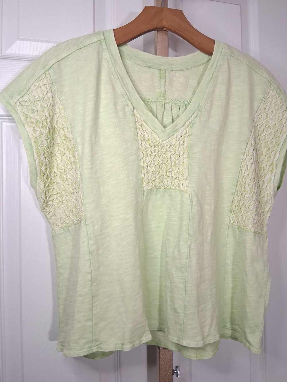 Lime Green Boho Loose Fit Top Large